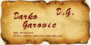 Darko Garović vizit kartica